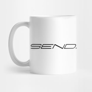 SEND NUDES futuristic type Mug